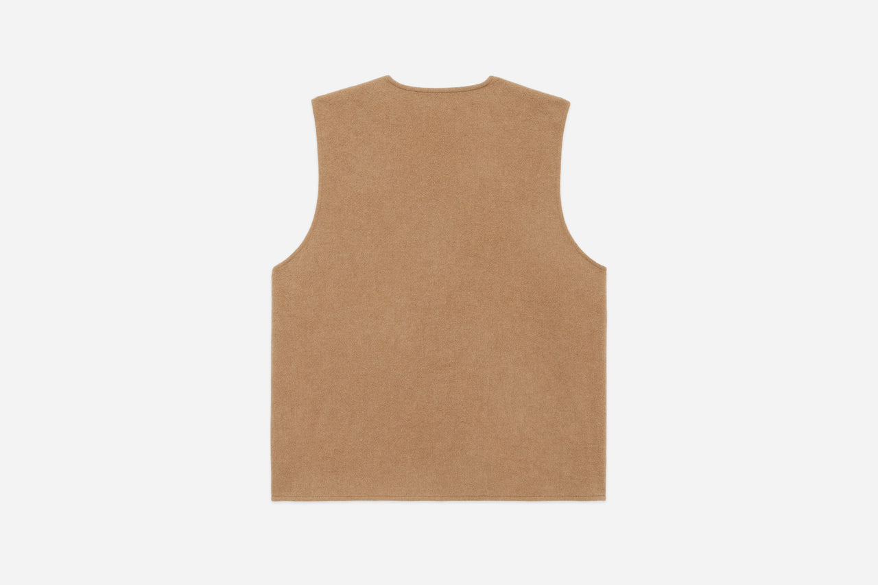Zip Vest - Coyote Cashmere/Wool