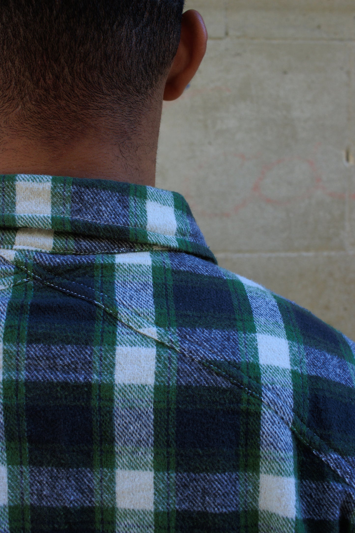 Crosscut Flannel Shirt - Emerald Shaggy