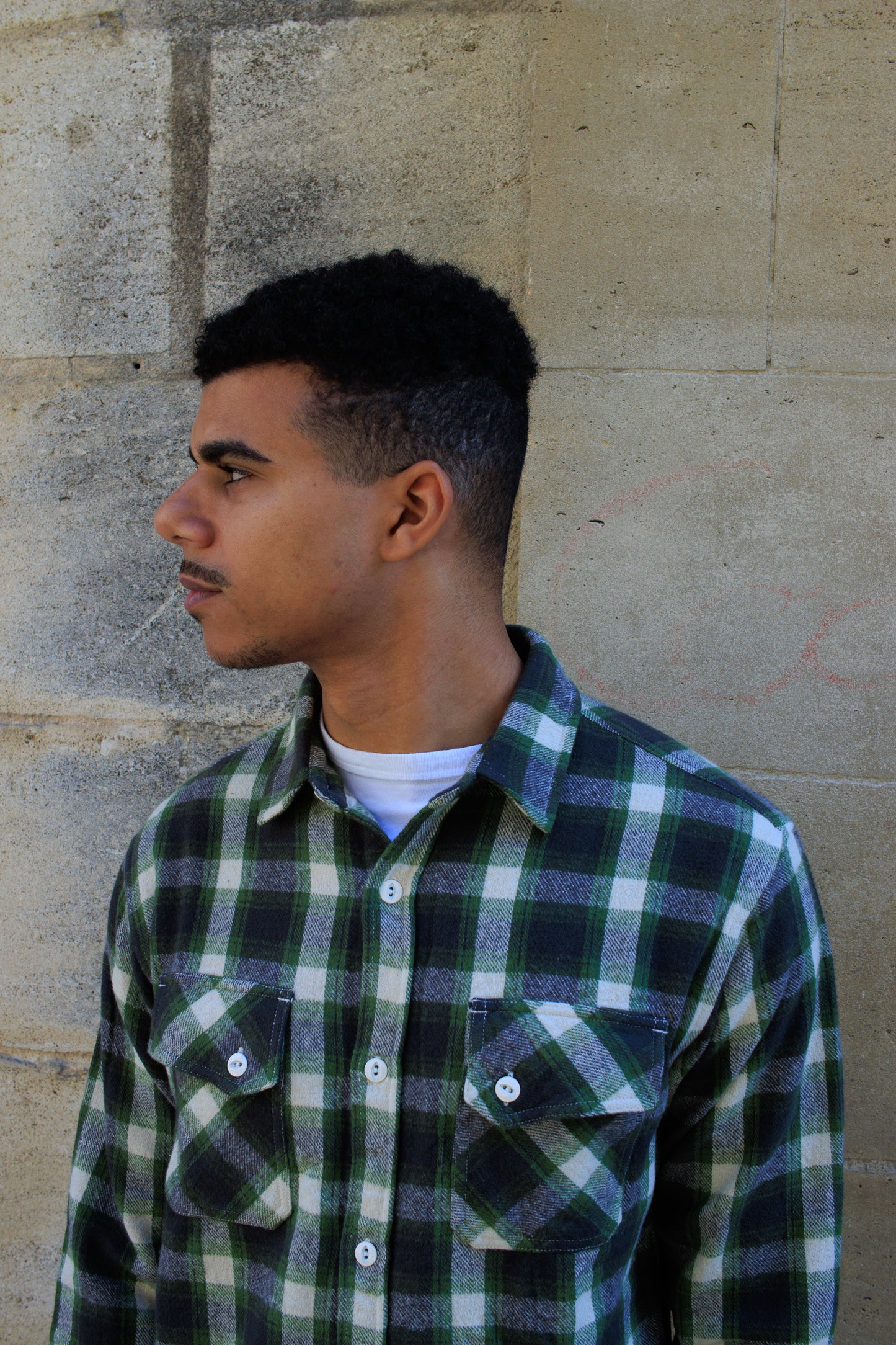 Crosscut Flannel Shirt - Emerald Shaggy