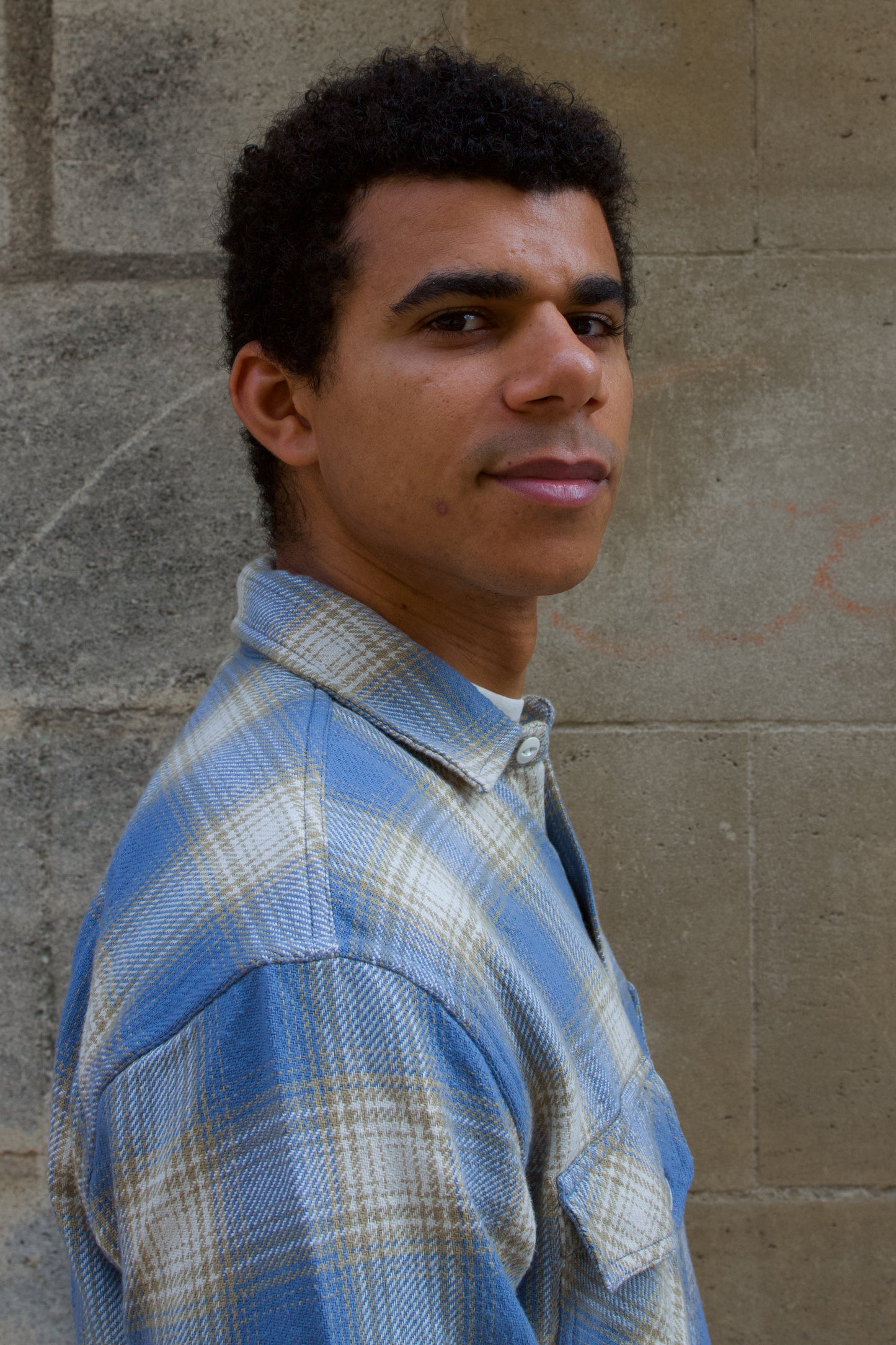 Crosscut Flannel Shirt - Powder Blue Plaid