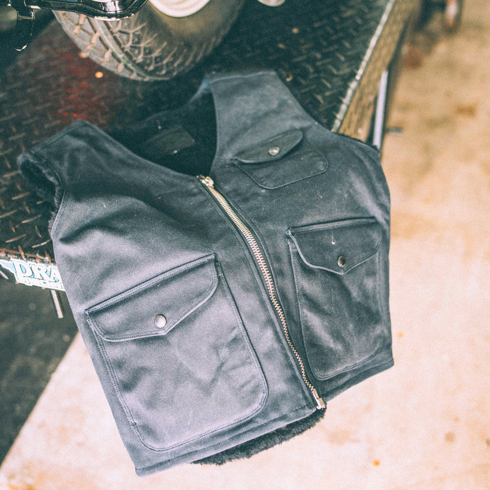 Teamster Waxed Vest - Black