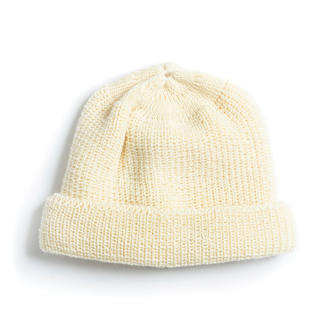 Mechanic Beanie Virgin Wool - Seashell Ecru