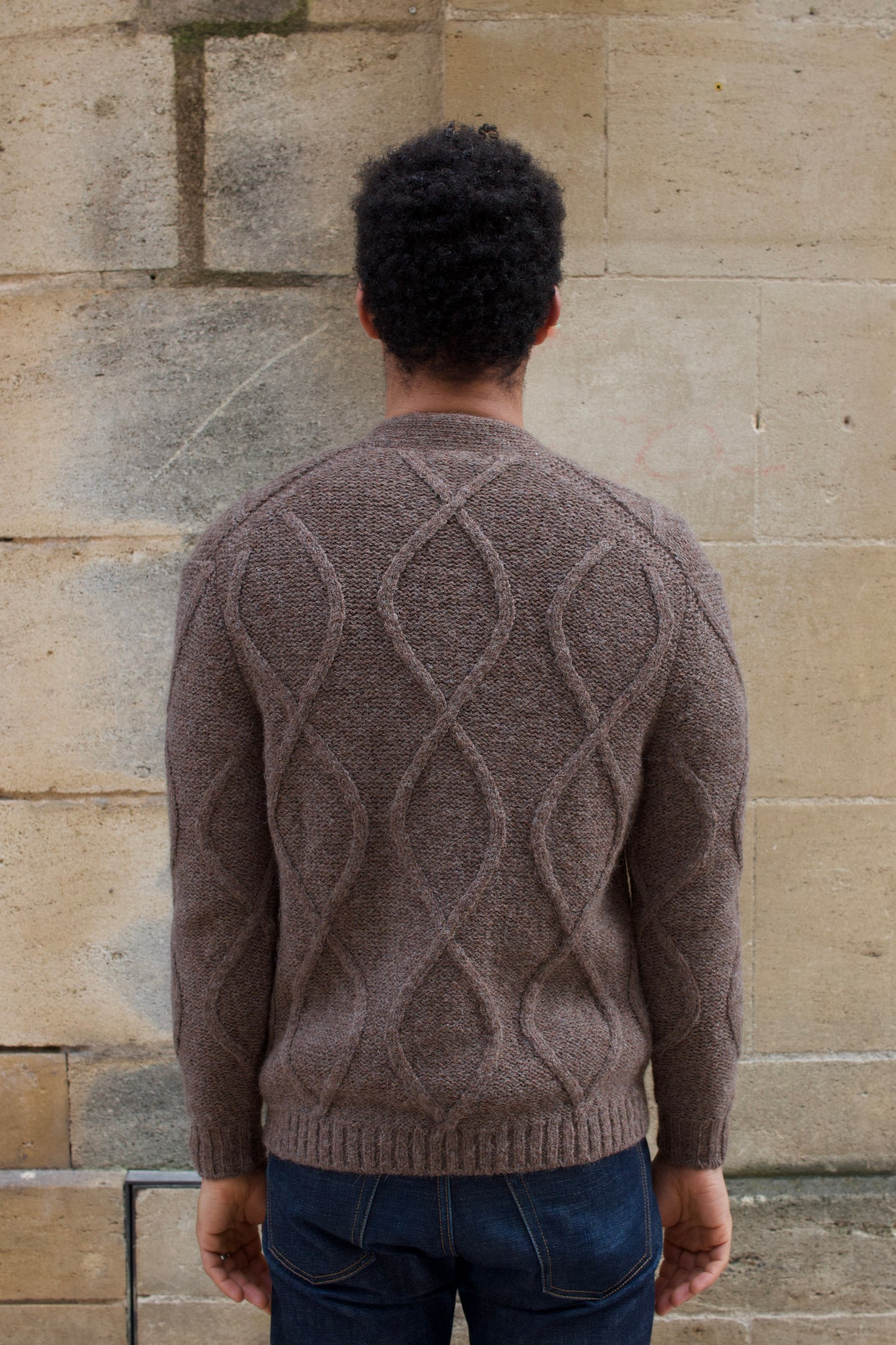 Alpaca Liner Cardigan - Oak