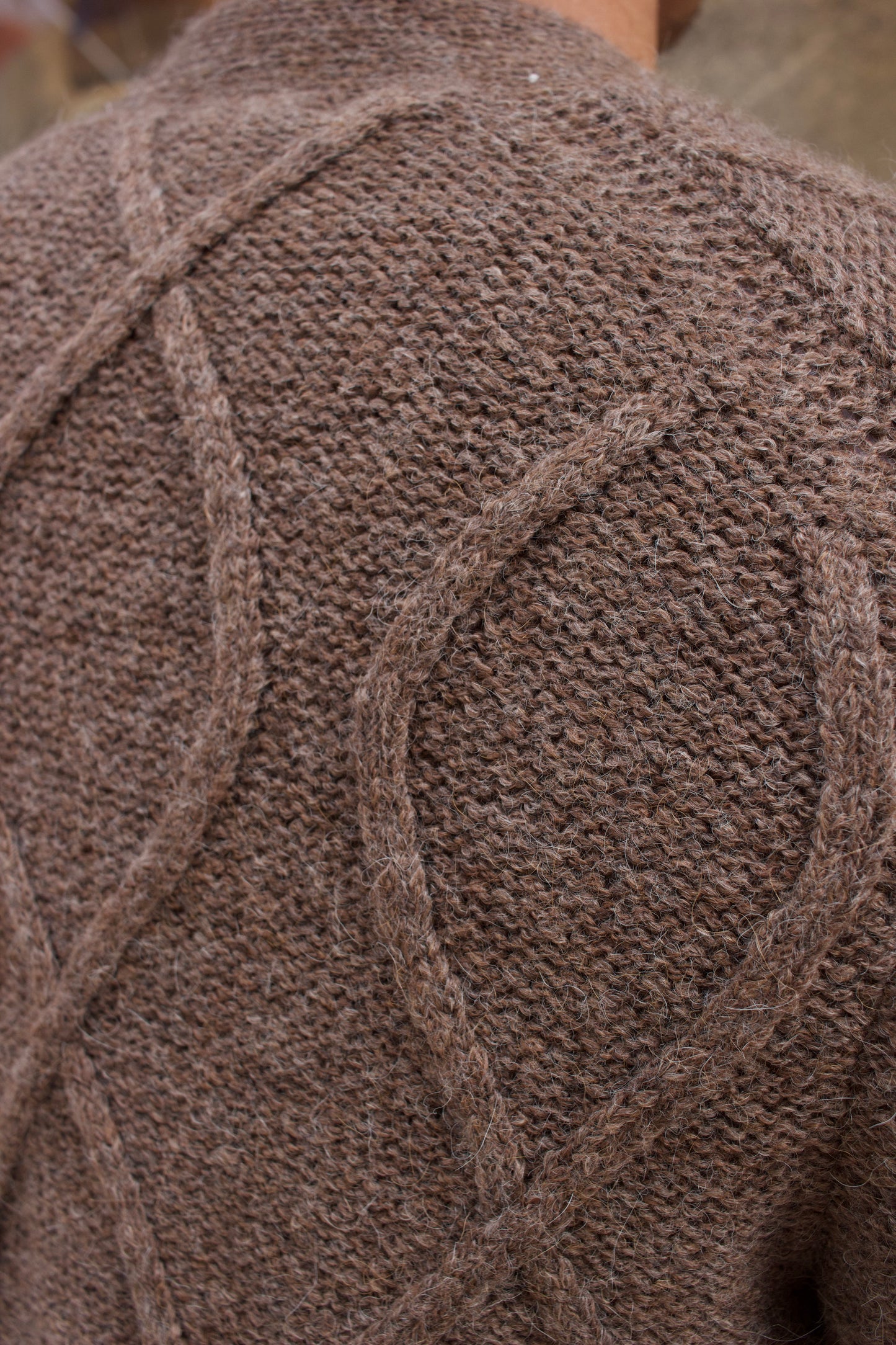 Alpaca Liner Cardigan - Oak