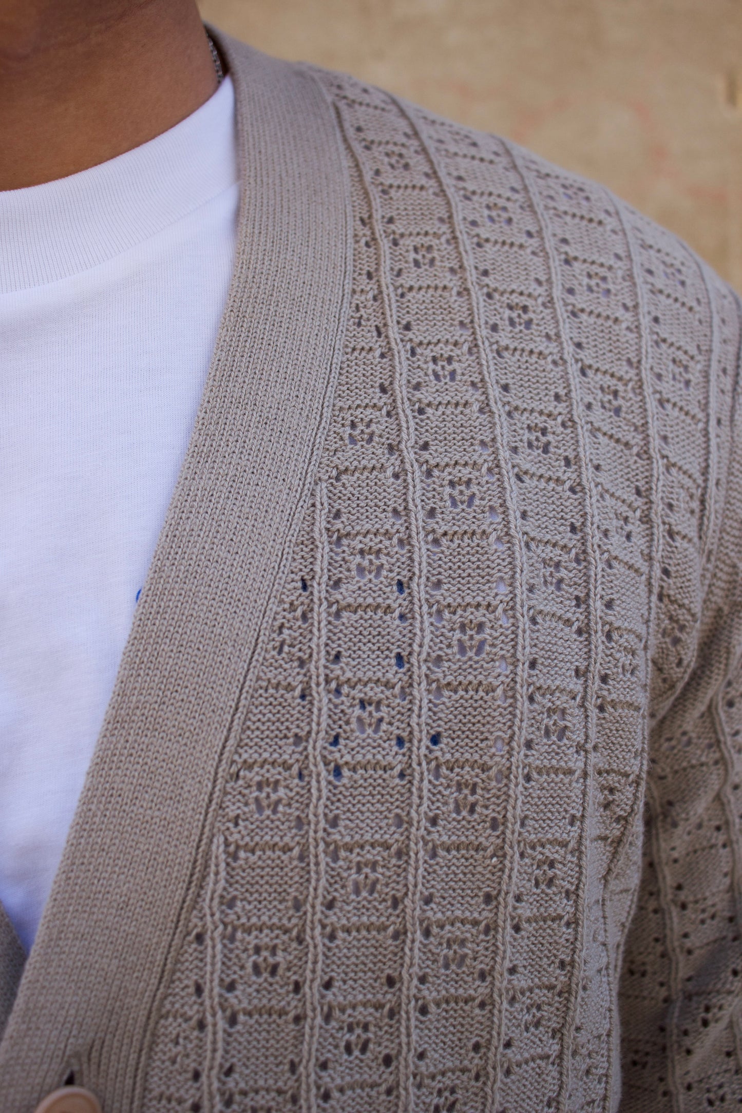 Classic Cardigan - Stone Domino