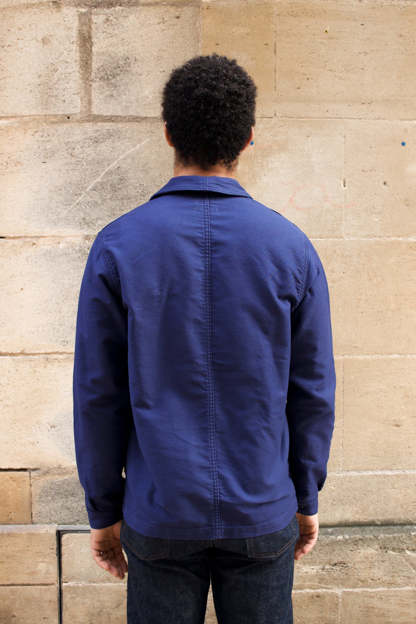 BWJ-03 - French Workwear Jacket - 11oz Worker Blue Moleskin