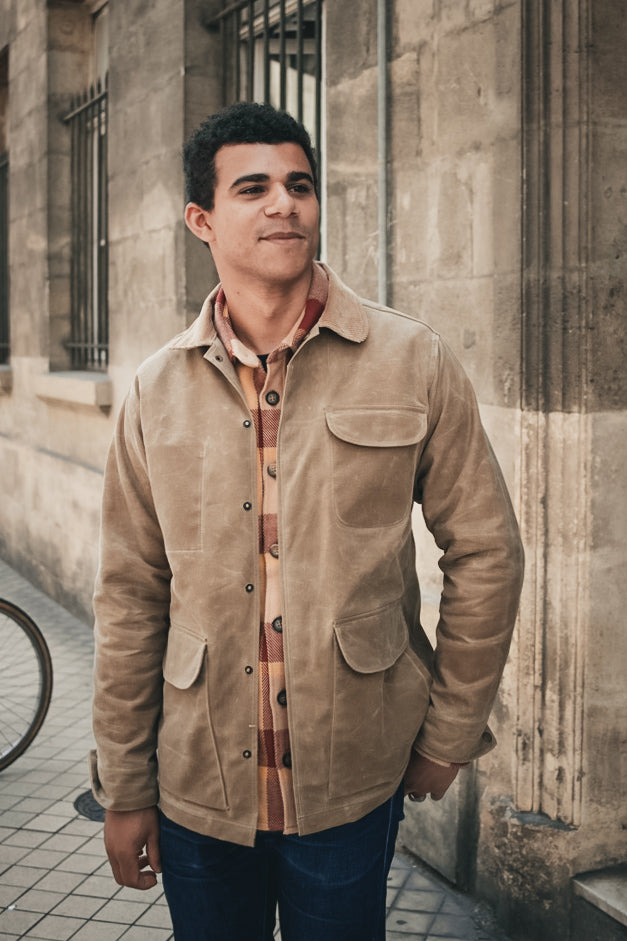 Hunter Supply Jacket Waxed Canvas Tan Ridgeline – bleubrut