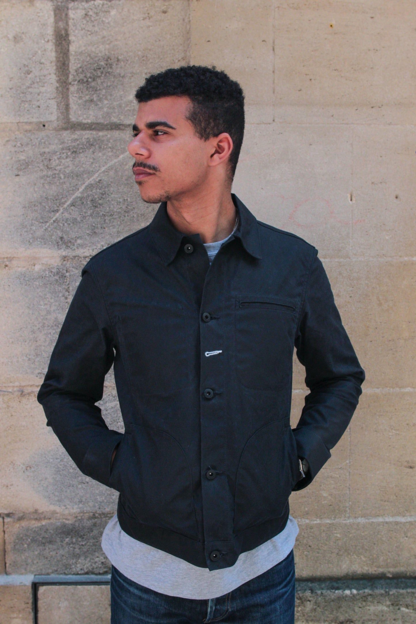 Supply Jacket Waxed Canvas - Black Ridgeline