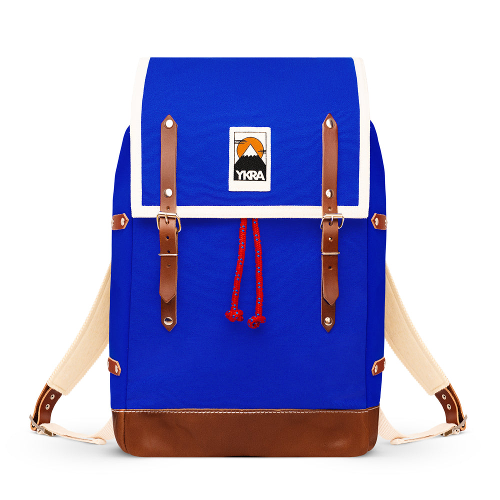 Matra Leather Backpack- Blue
