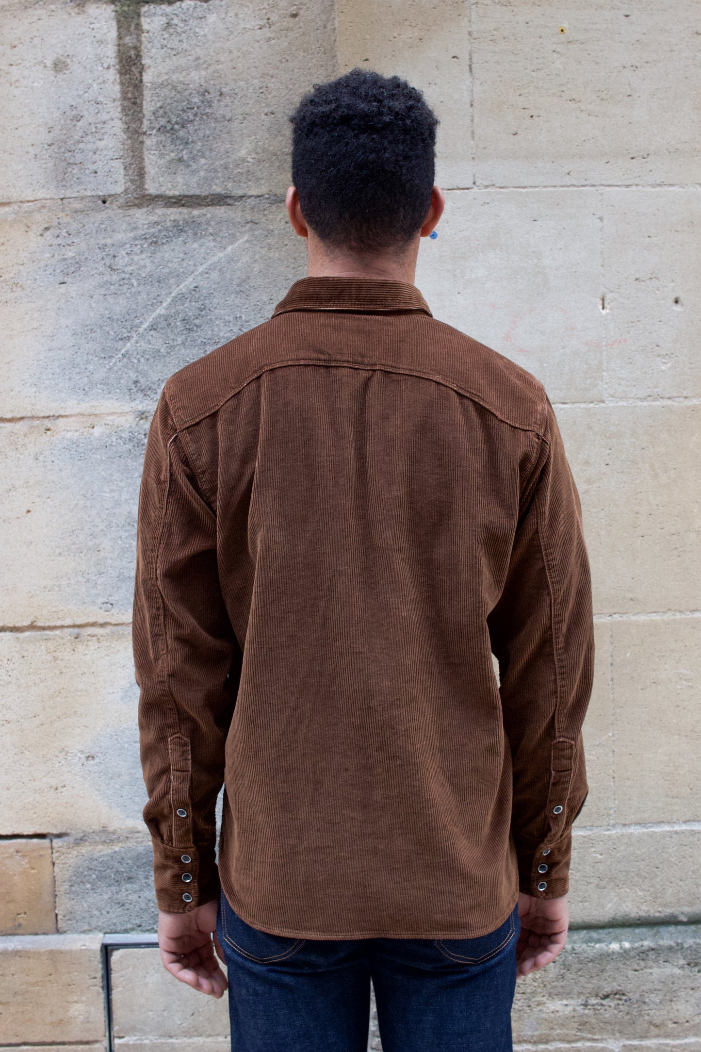 Calico Overshirt - Brown Cord