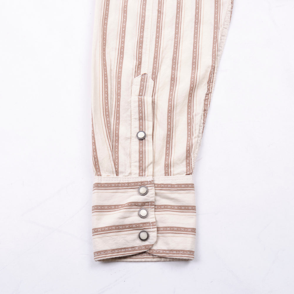 Calico Shirt - Long Sleeves - Brown Stripes