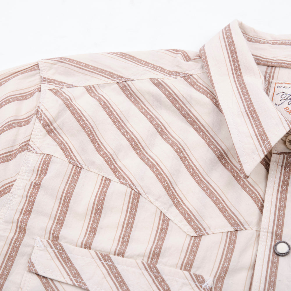 Calico Shirt - Short Sleeves - Brown Stripe