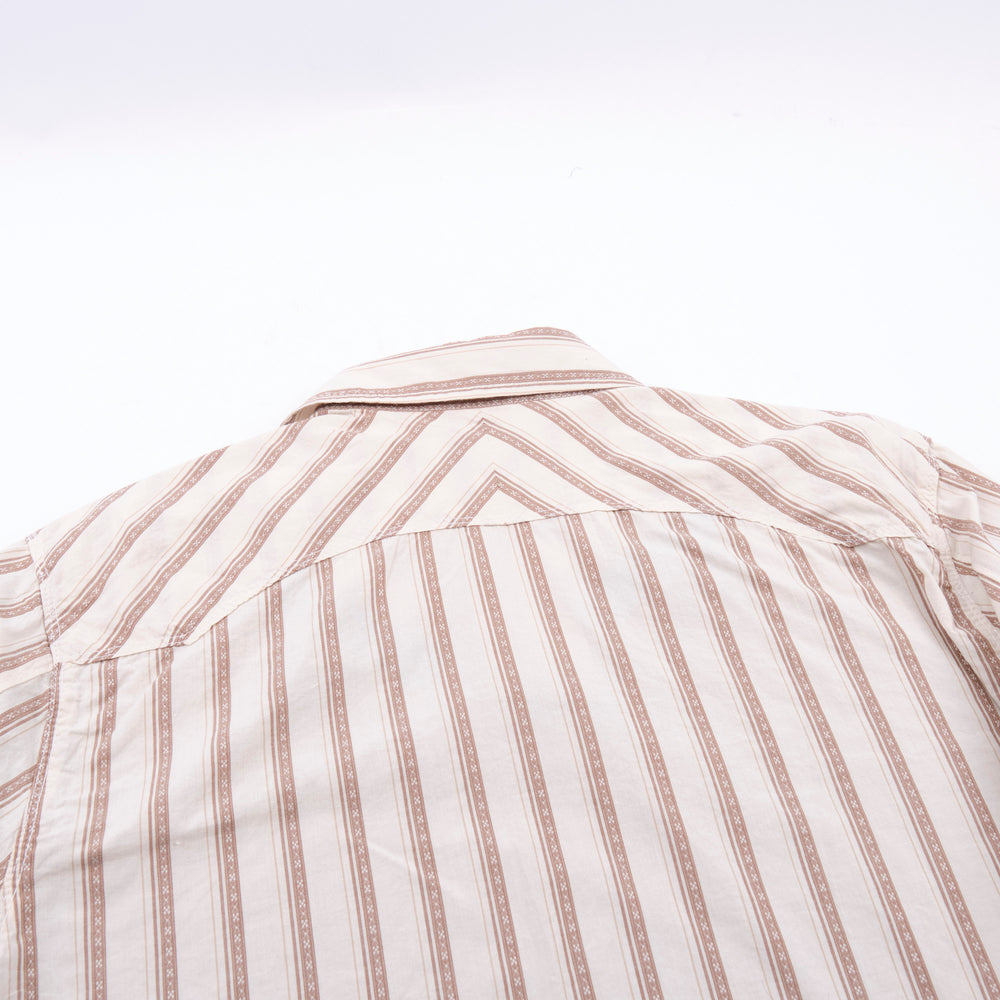 Calico Shirt - Short Sleeves - Brown Stripe