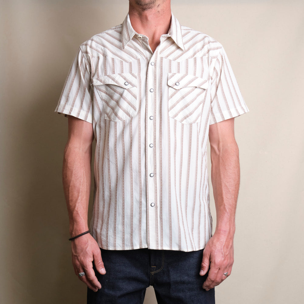 the new calico western shirt from Freenote Cloth made in USA from japanese fabric