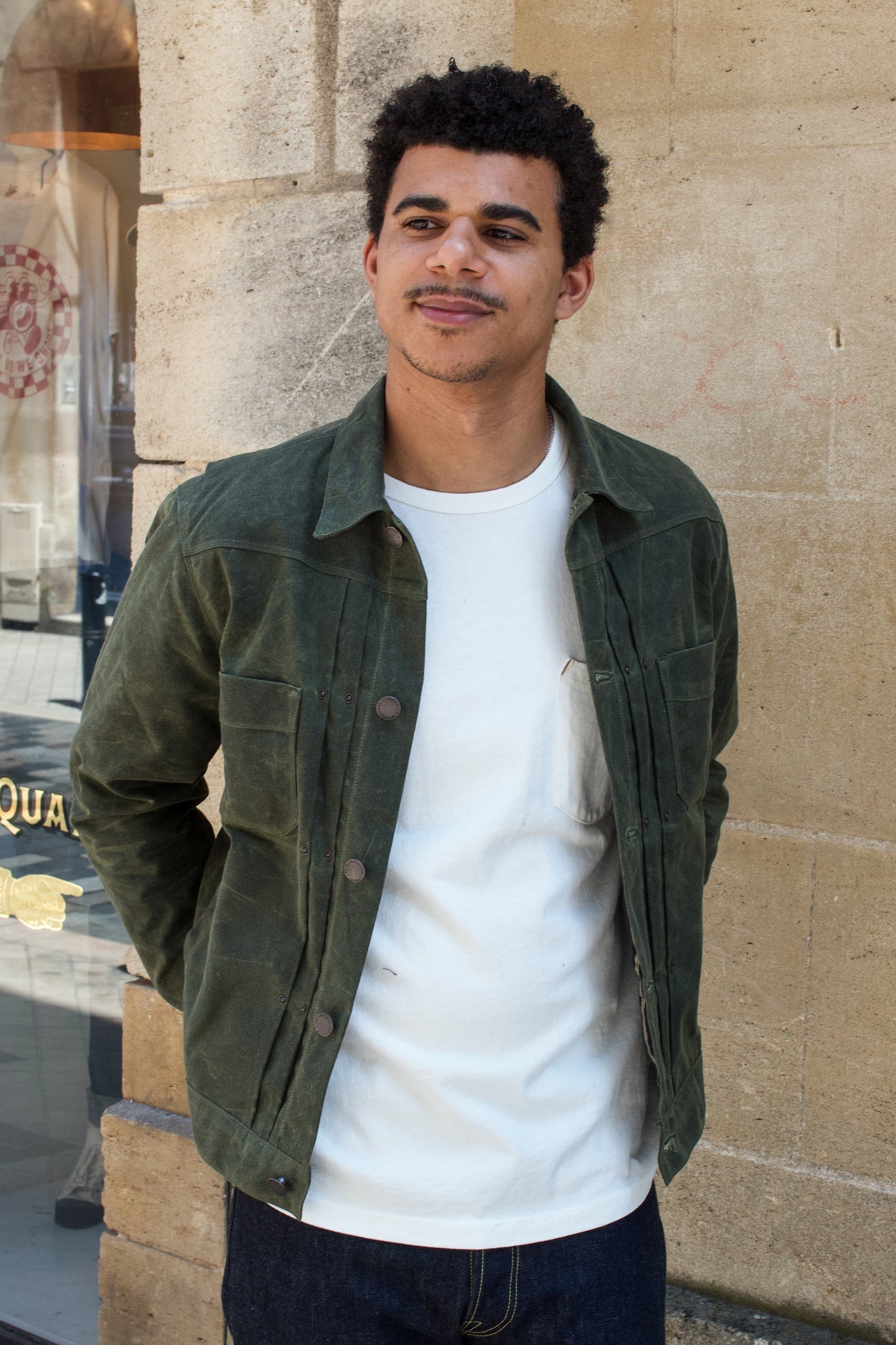 Riders Jacket Waxed Canvas RJ-1 - Olive