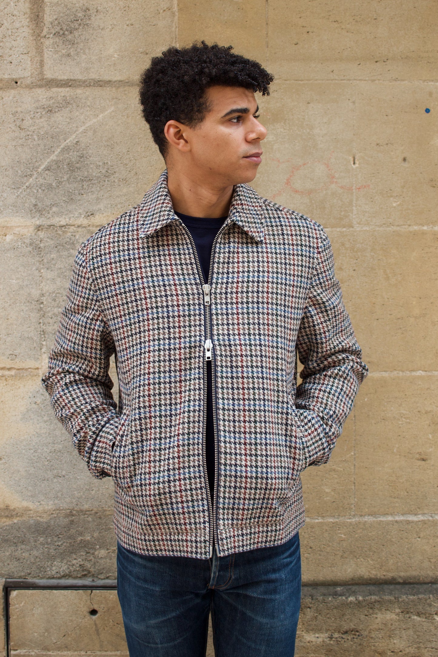 Heath Jacket - Houndstooth Natural / Multi