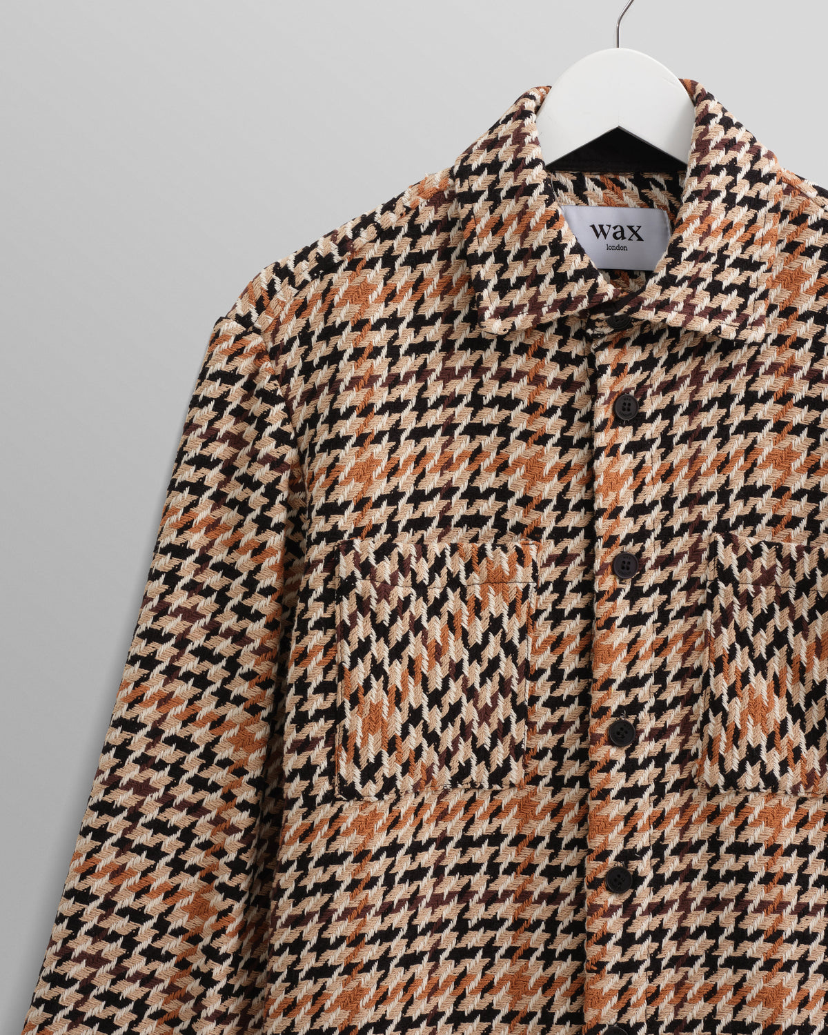 Whiting Overshirt Houndstooth Weave - Natural