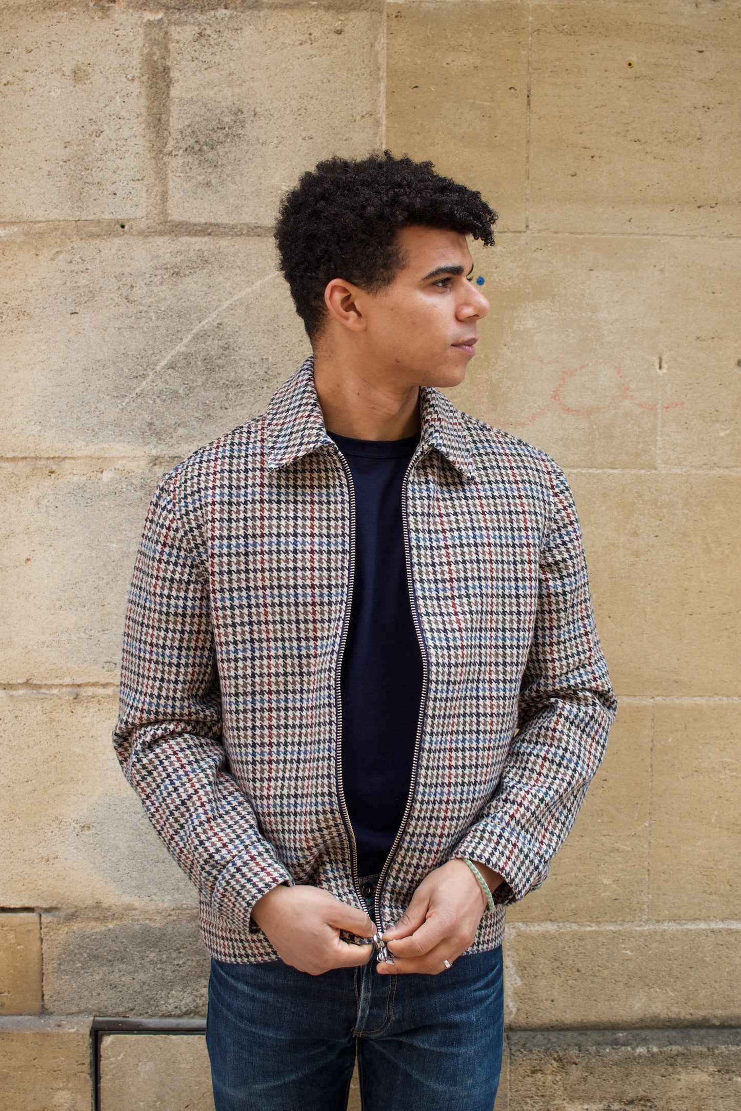 Heath Jacket - Houndstooth Natural / Multi