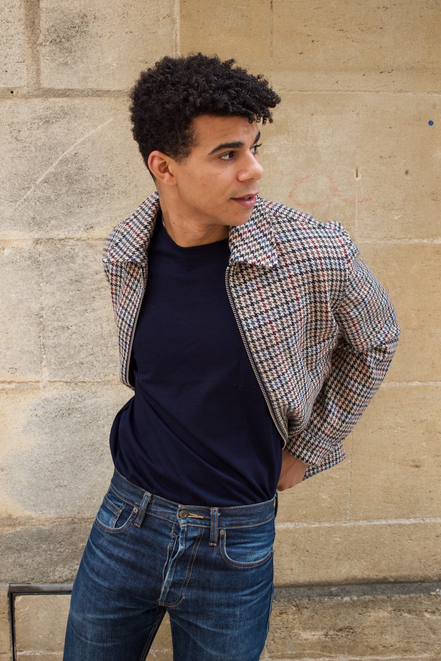 Heath Jacket - Houndstooth Natural / Multi