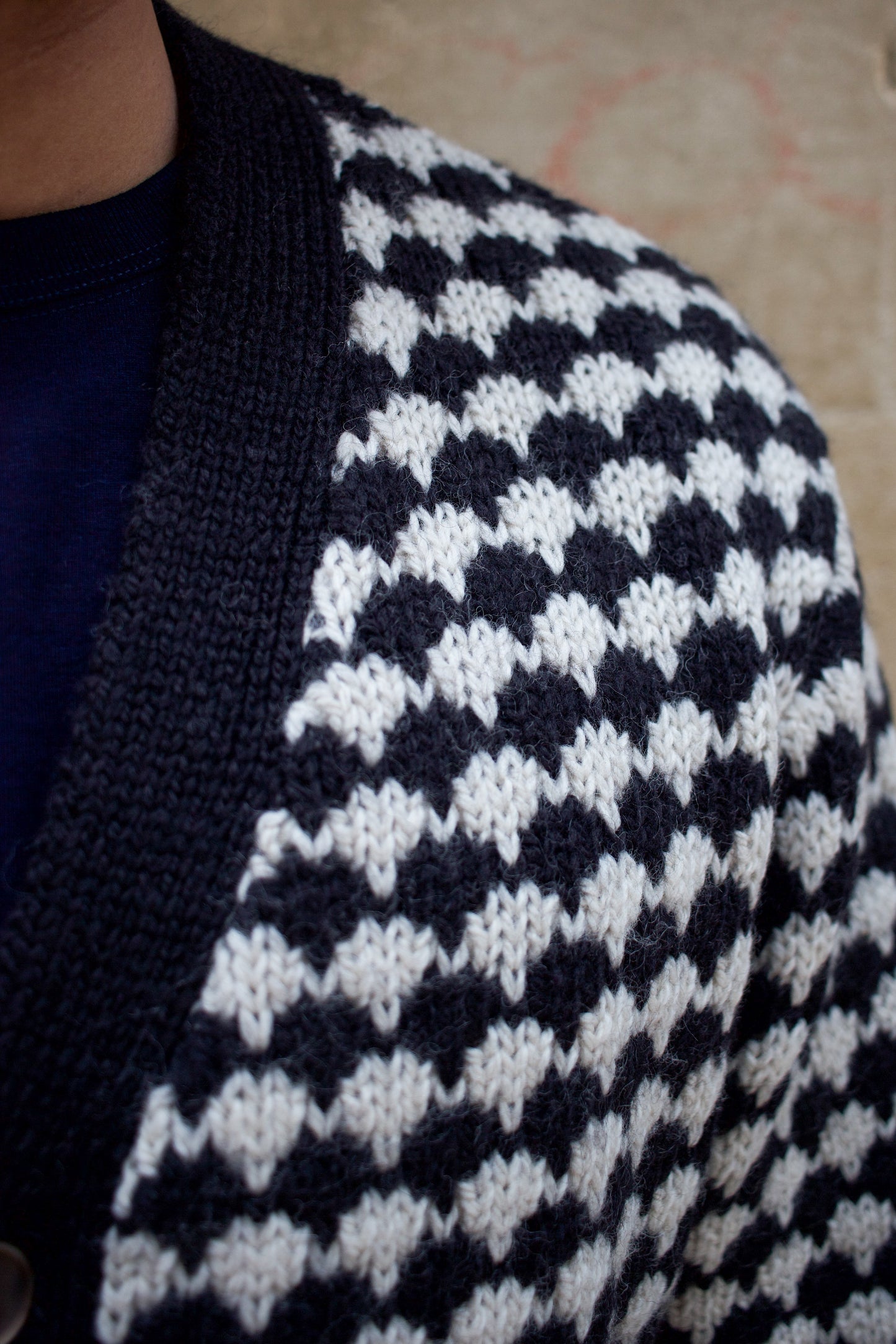 Walker Cardigan Bubble - Knit Black / Ecru
