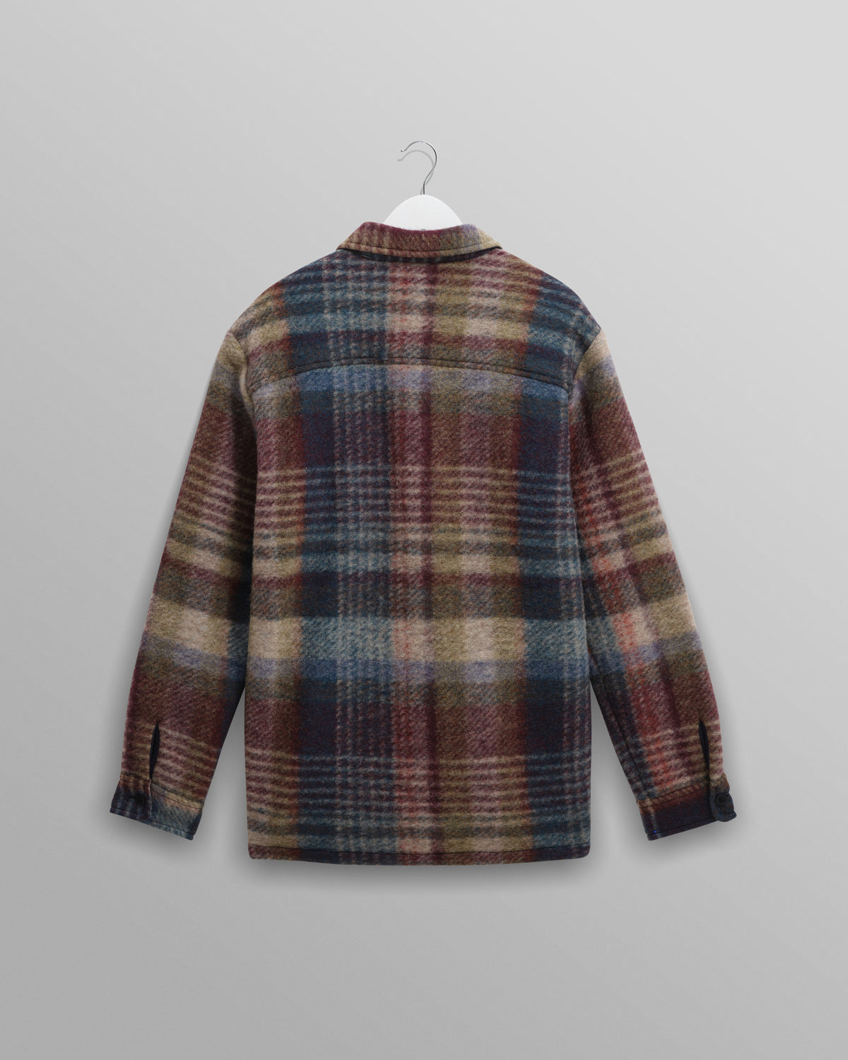 Whiting Overshirt Wool Blend - Check Blue / Multi