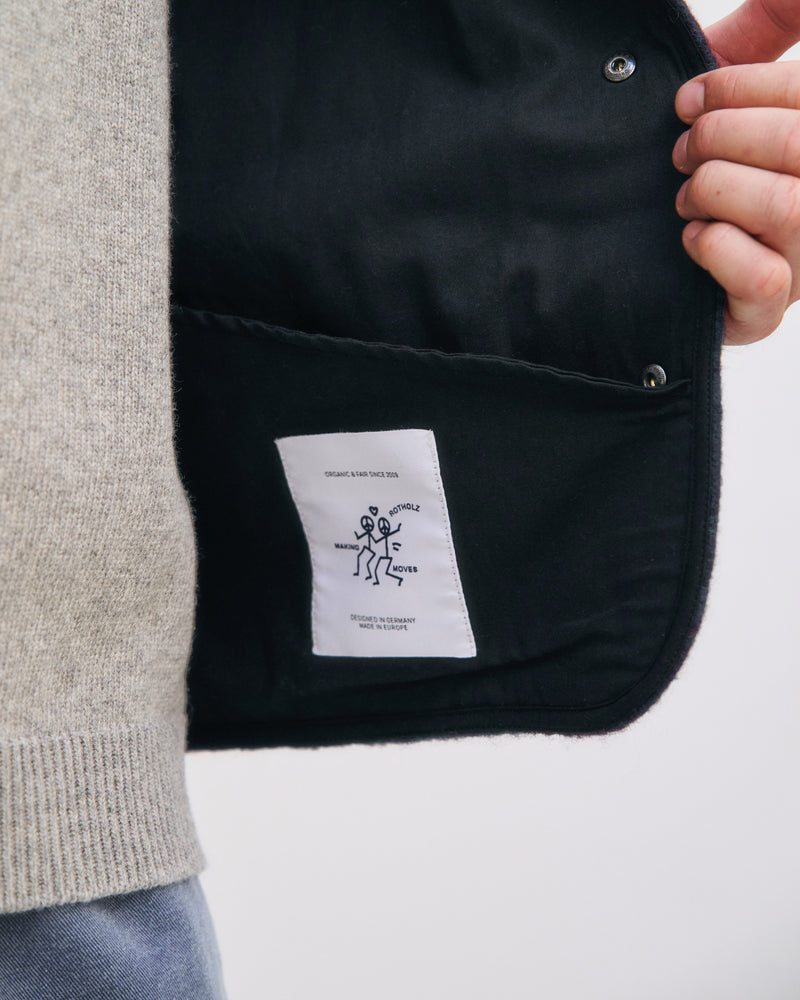 Button Down Vest - Dark Watercolor
