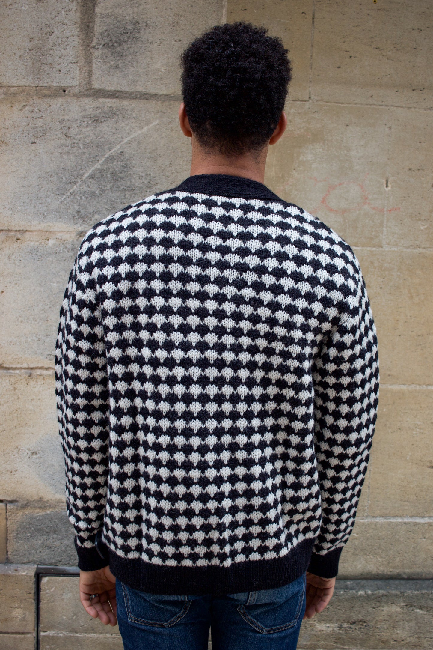 Walker Cardigan Bubble - Knit Black / Ecru