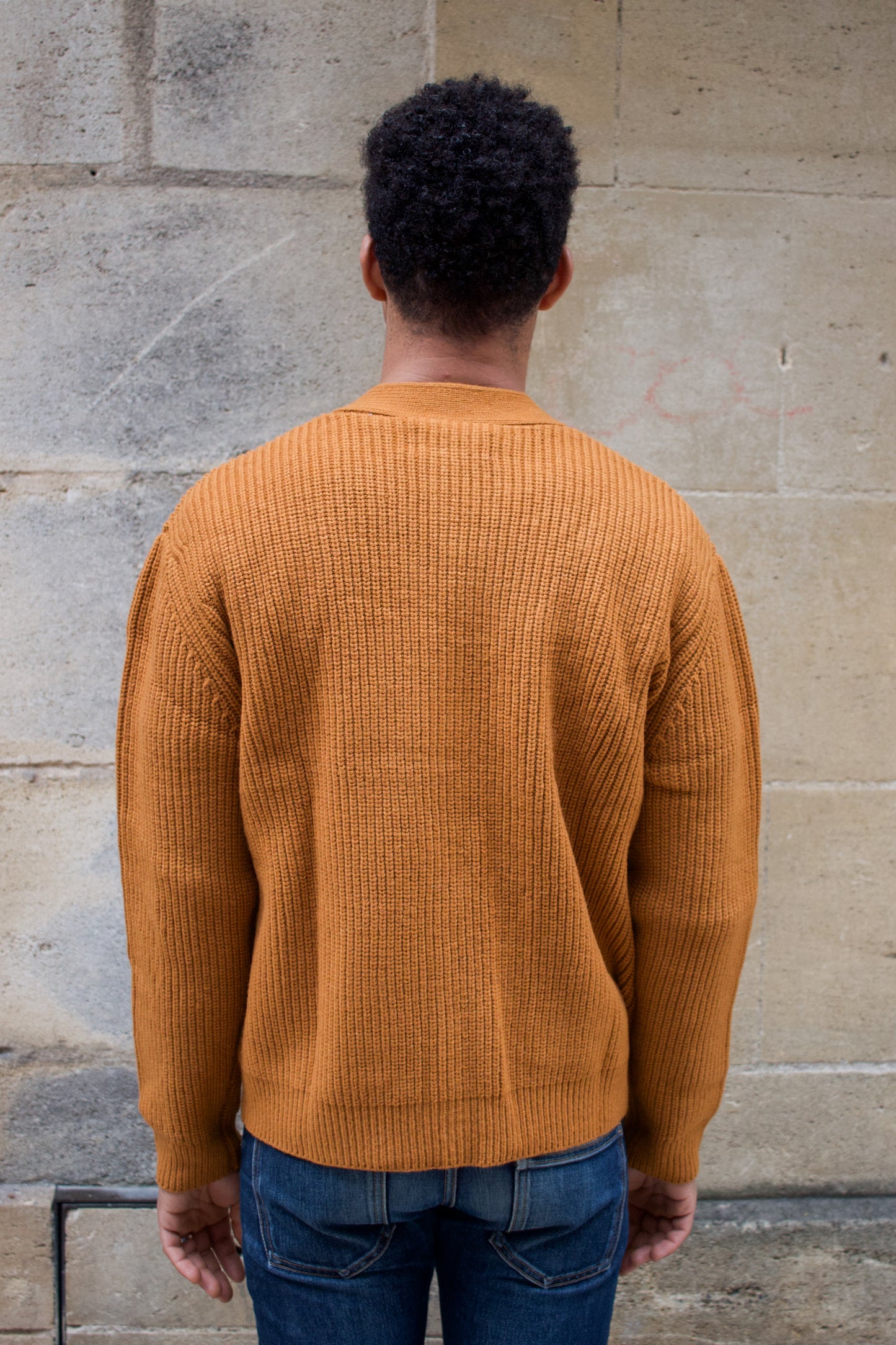 Walker Cardigan Rib - Ochre
