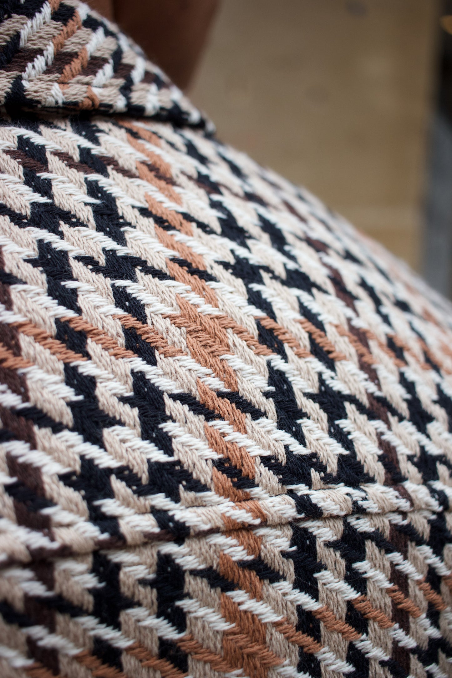 Whiting Overshirt Houndstooth Weave - Natural