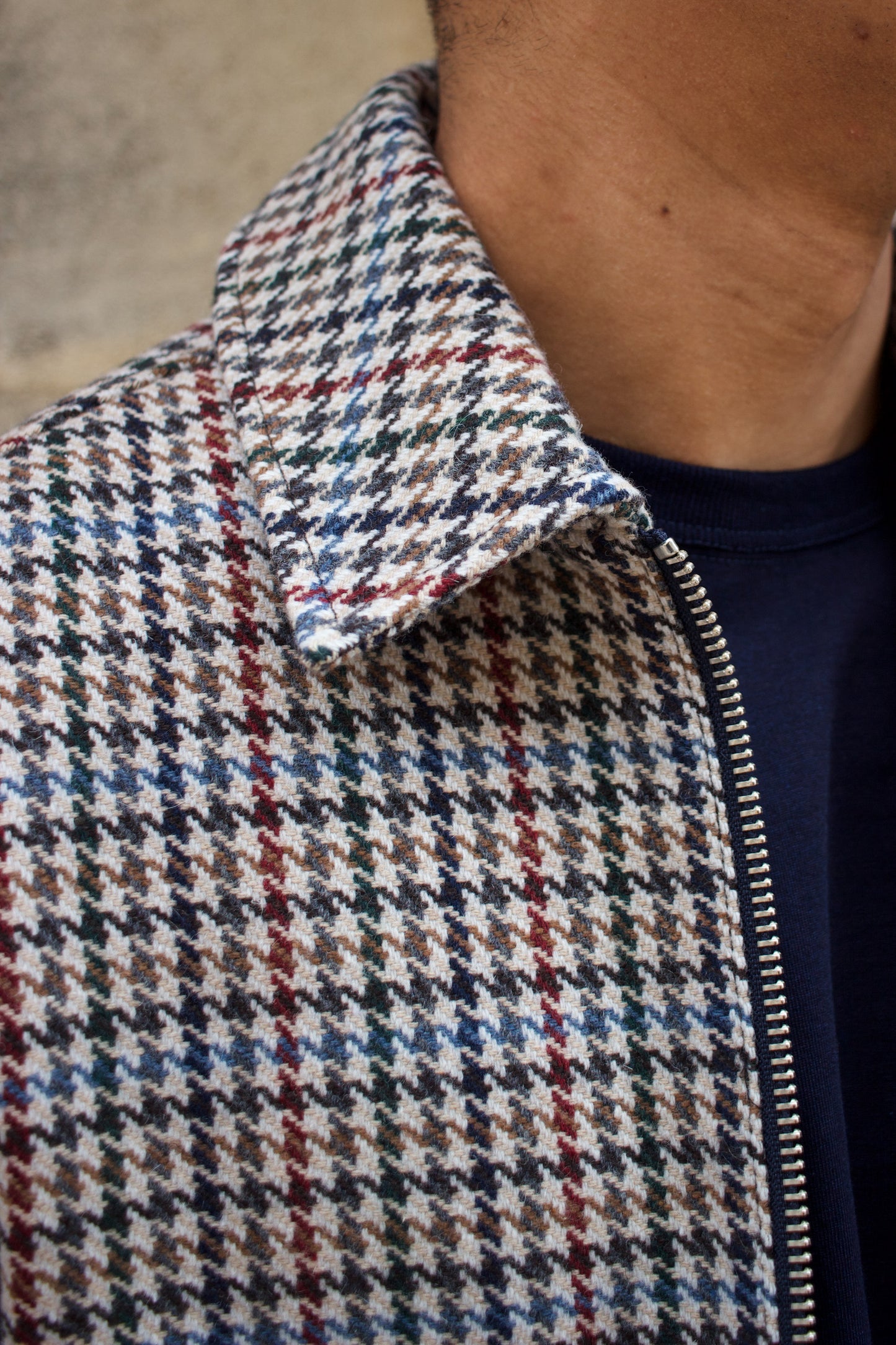 Heath Jacket - Houndstooth Natural / Multi