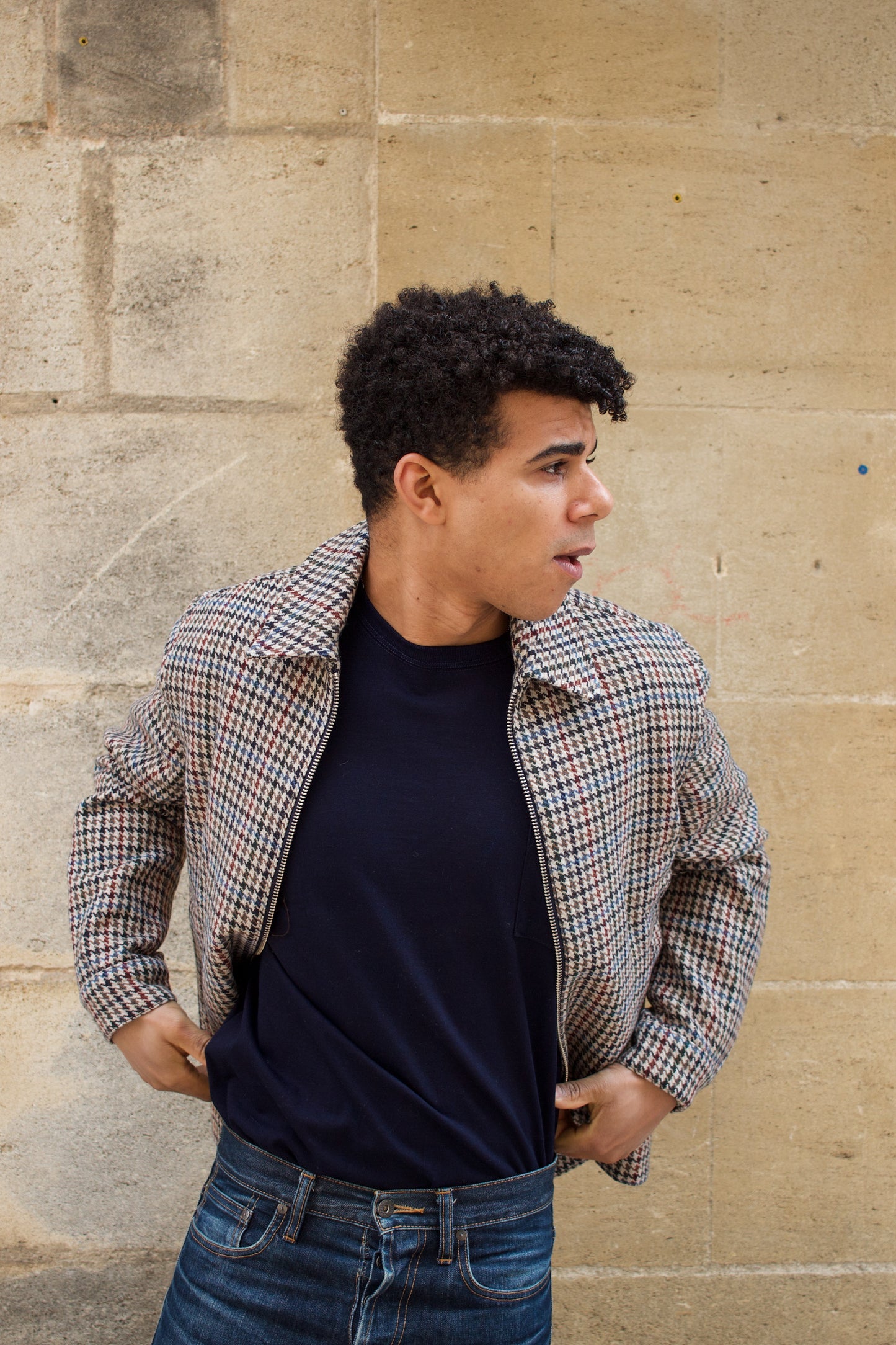Heath Jacket - Houndstooth Natural / Multi