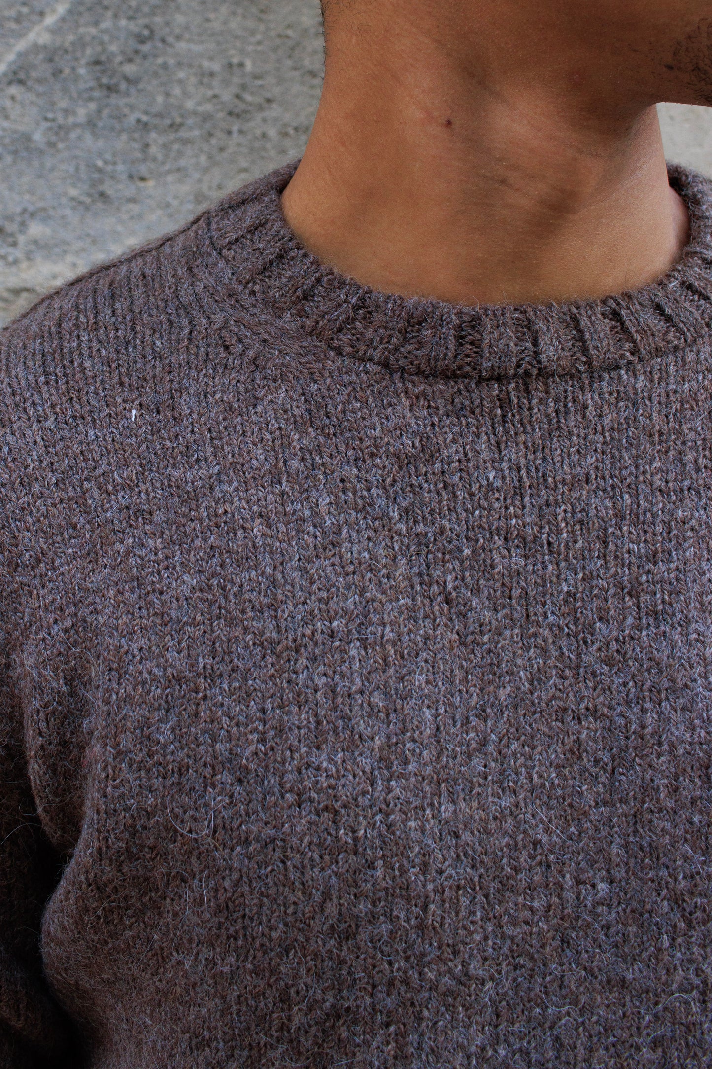 Alpaca Crewneck Sweater - Oak