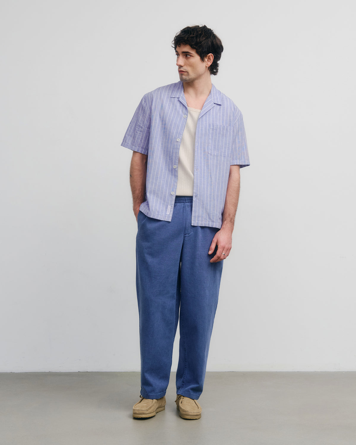Bowling Shirt - Blue Stripes