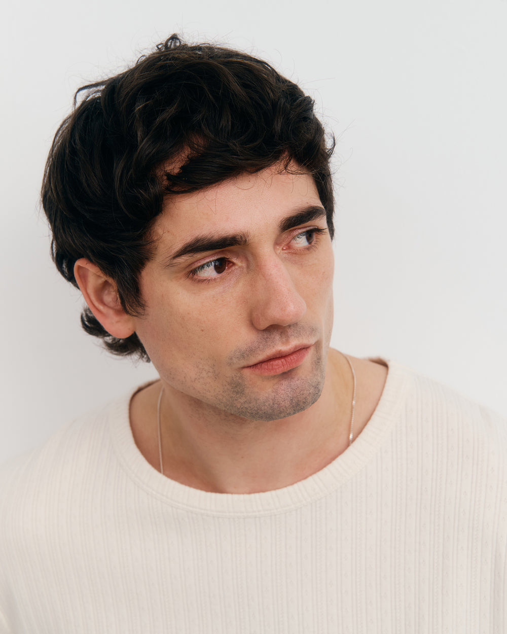 Ribbed Tee - Natural Undyed