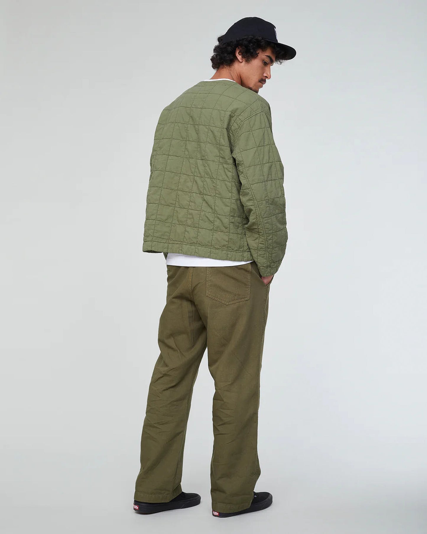 Baseball Cardigan Jacket - Lizard Cotton Quilt