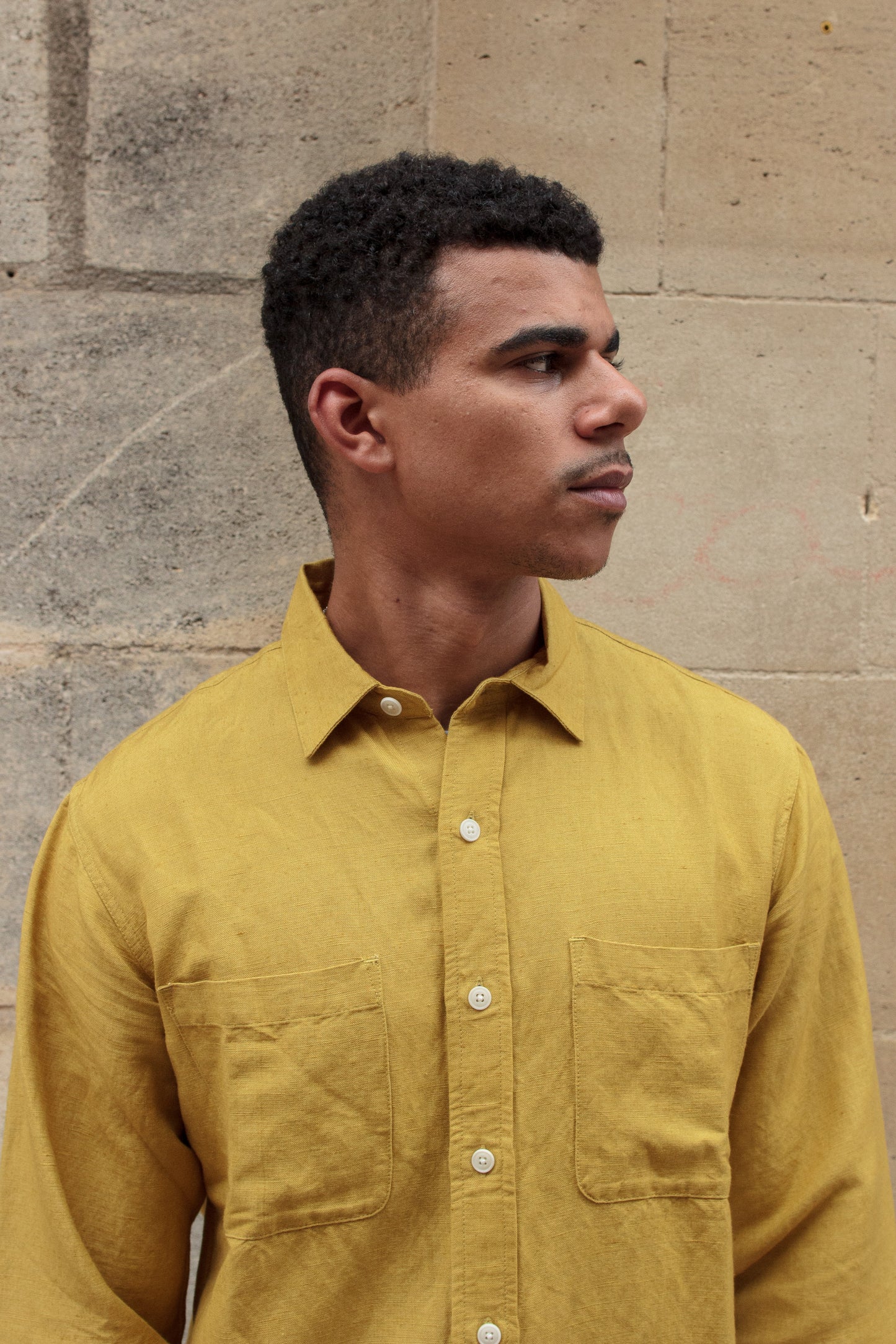 Mechanic Shirt - Chartreuse - Linen Viscose