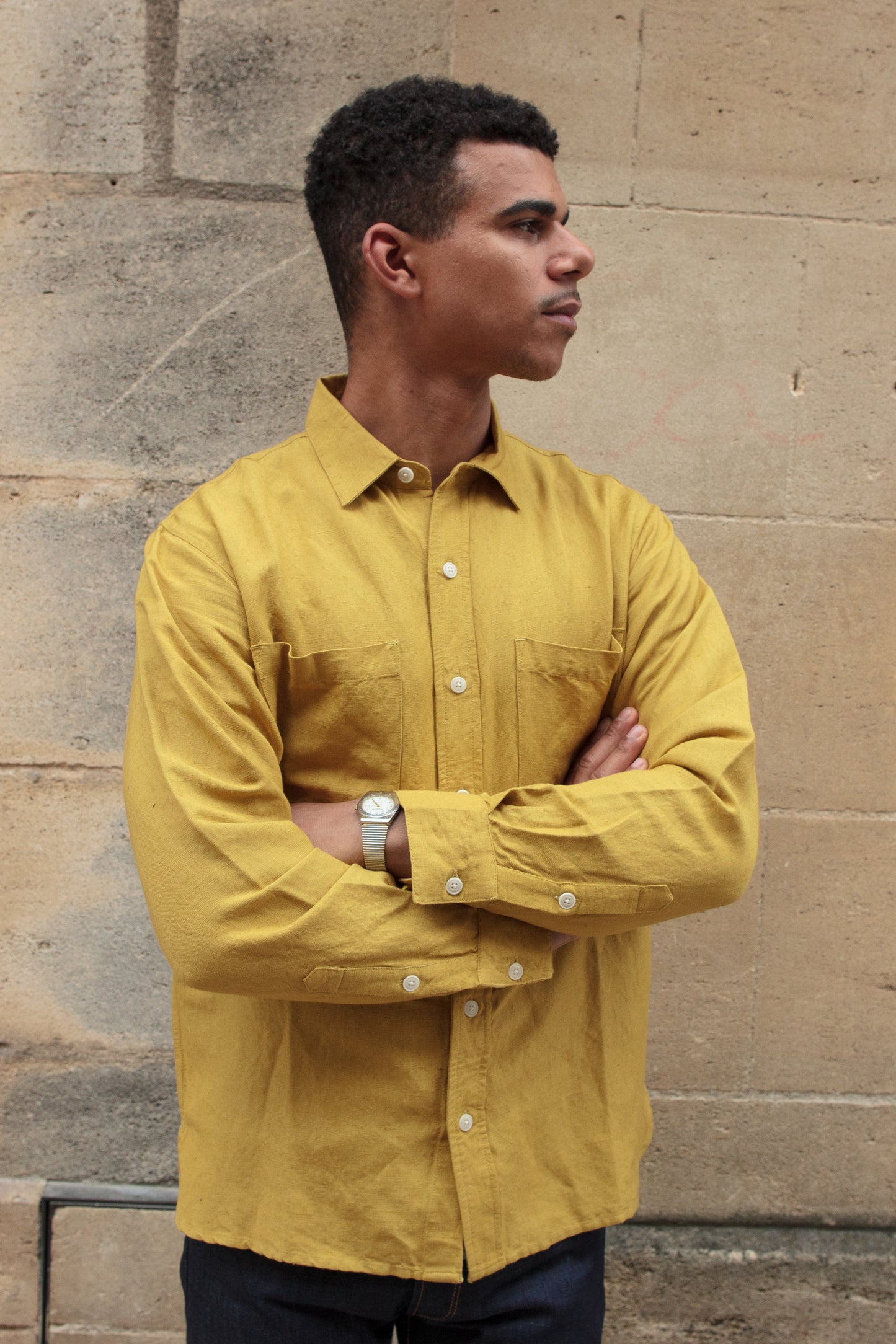 Mechanic Shirt - Chartreuse - Linen Viscose