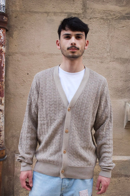 Classic Cardigan - Stone Domino