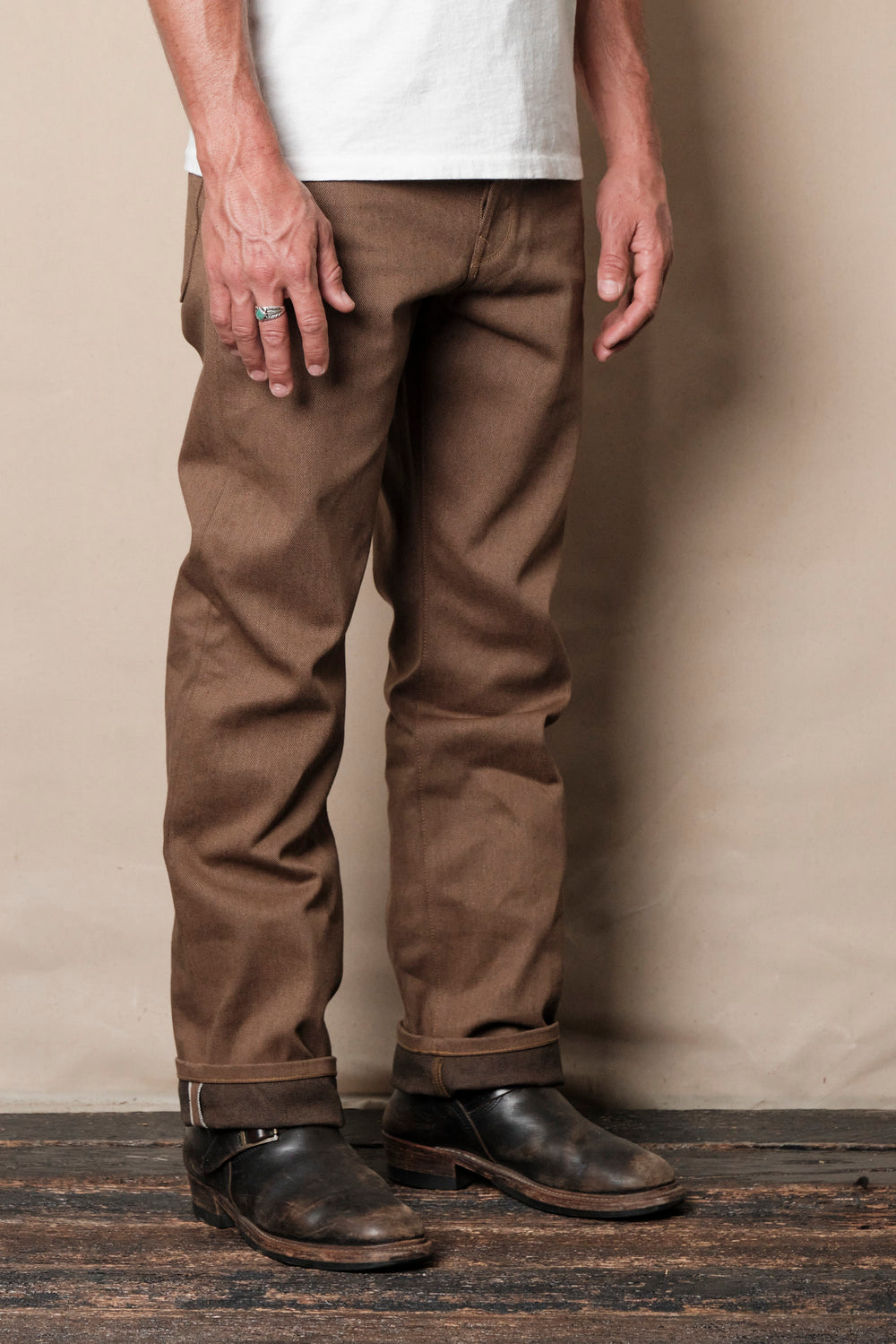 Belford Straight - 15oz Brown Selvedge Denim
