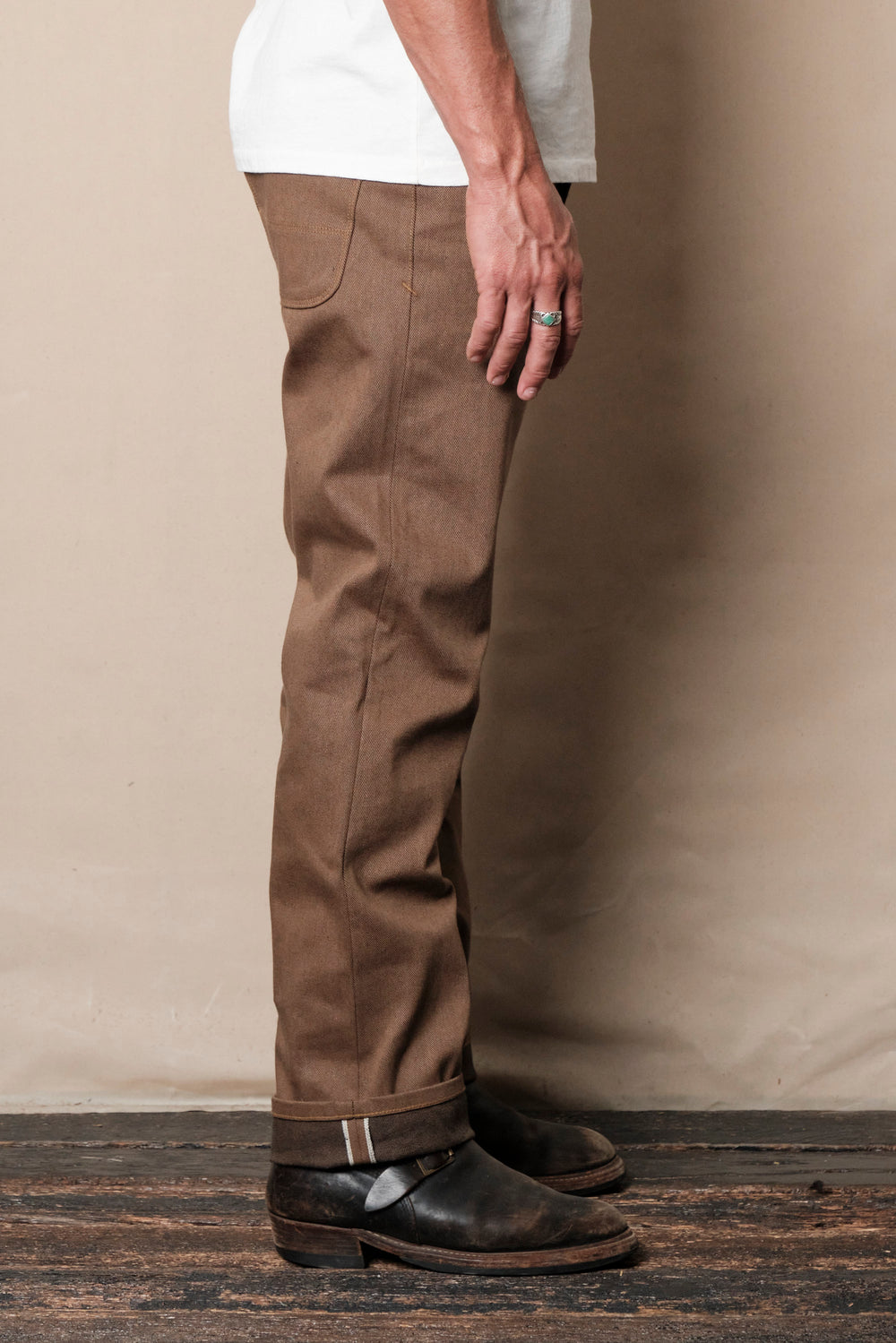 Belford Straight - 15oz Brown Selvedge Denim