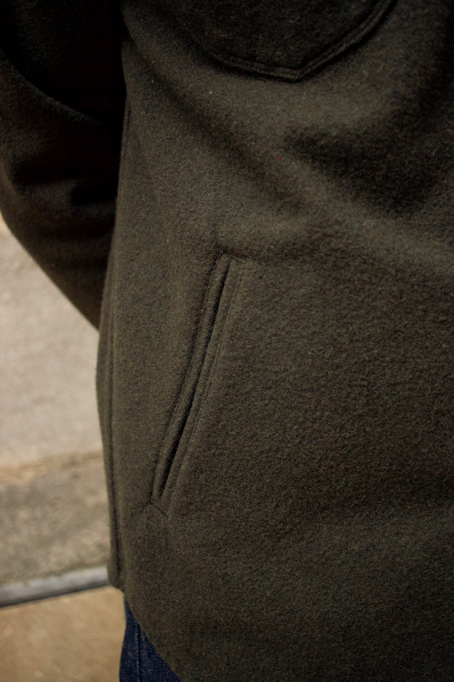 BWS-05 CPO Overshirt - 14oz Forest Green Wool Mosser