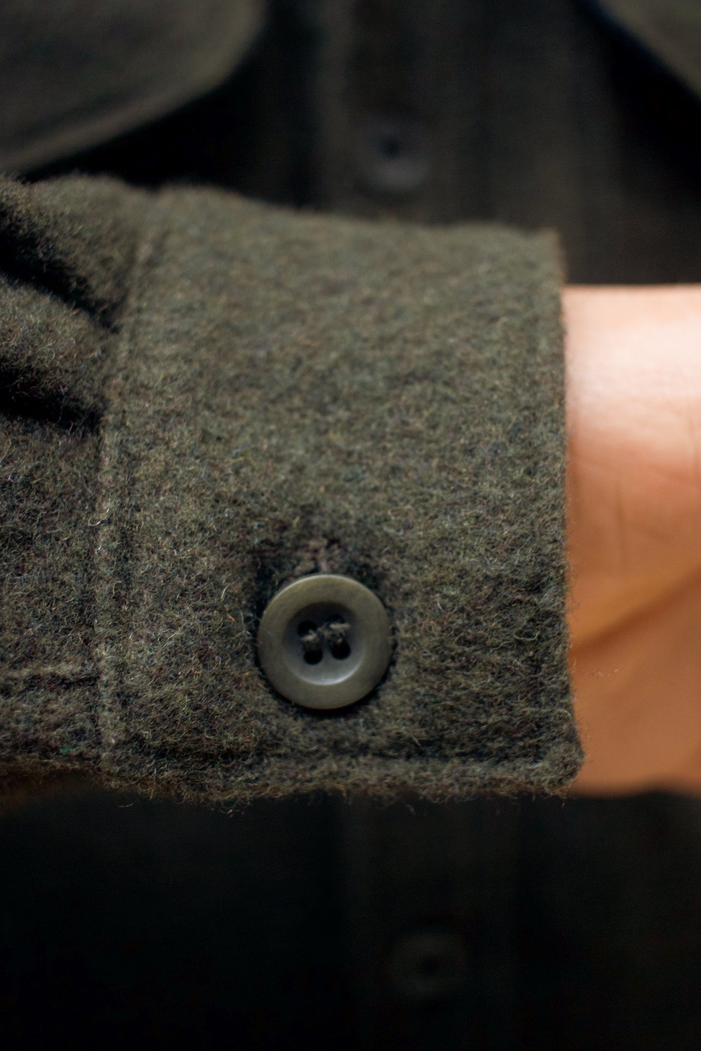 BWS-05 CPO Overshirt - 14oz Forest Green Wool Mosser