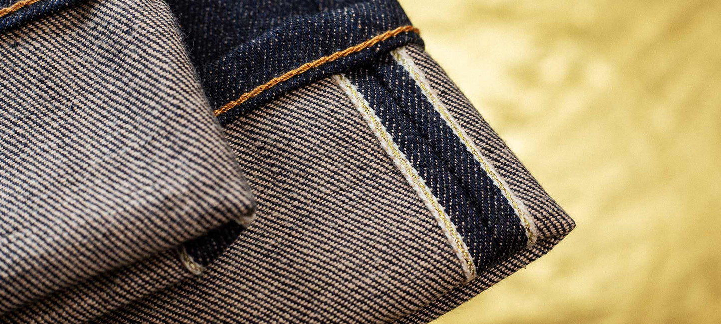 B-01 Slim - 15oz.  Brown Cotton 10y Anniversary Golden Selvedge