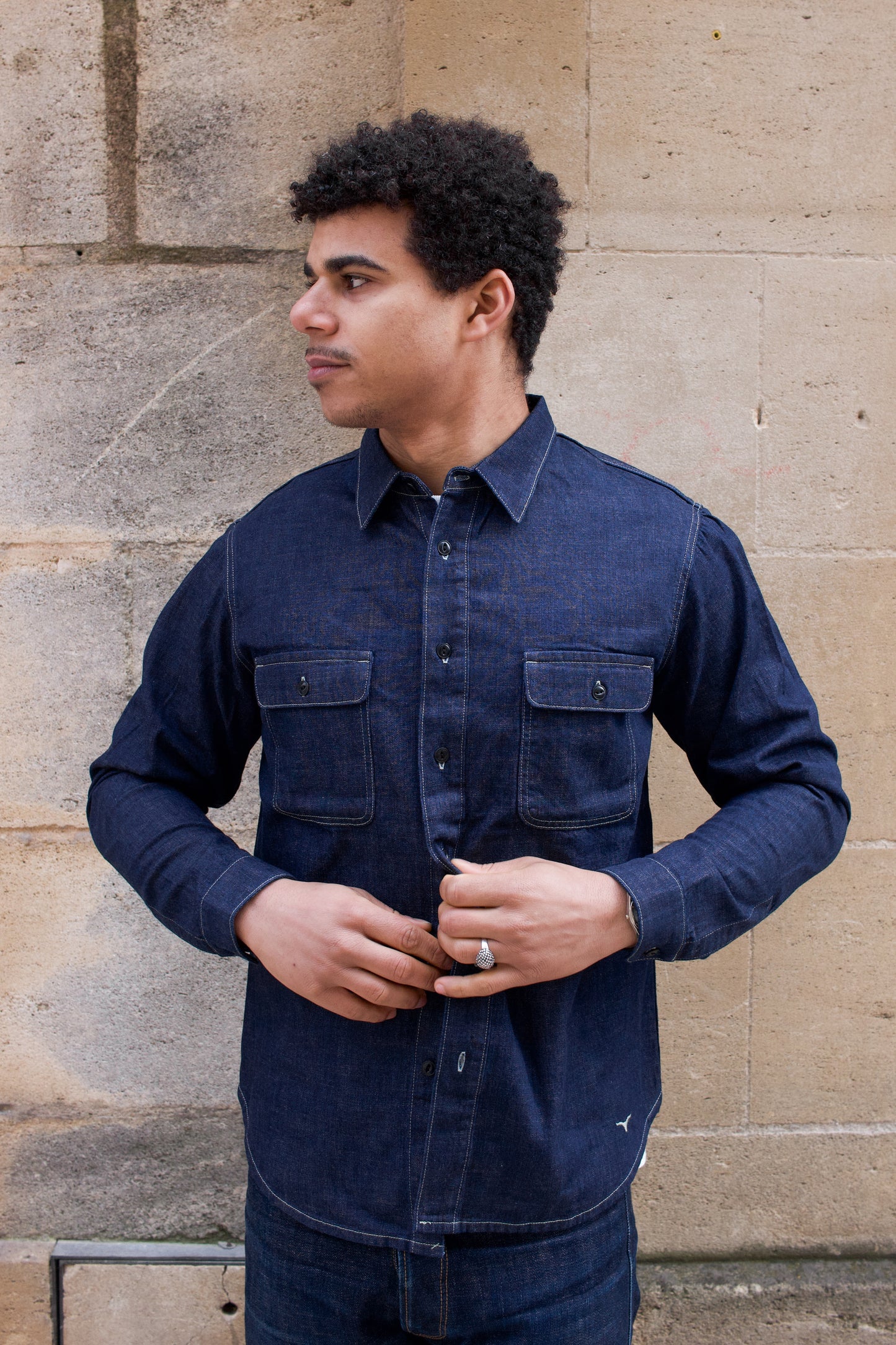 BWS-01 Work Shirt - 8oz Tinted Denim