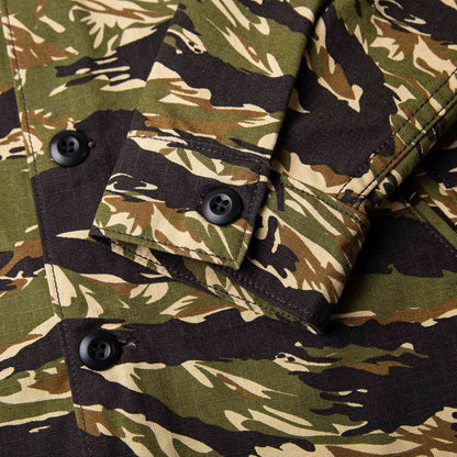 BWS-03 Military Overshirt - 8oz Tiger Camo Ripstop
