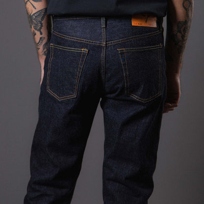 back pocket detail of bengal's new japanese "14 oz forties era" selvedge