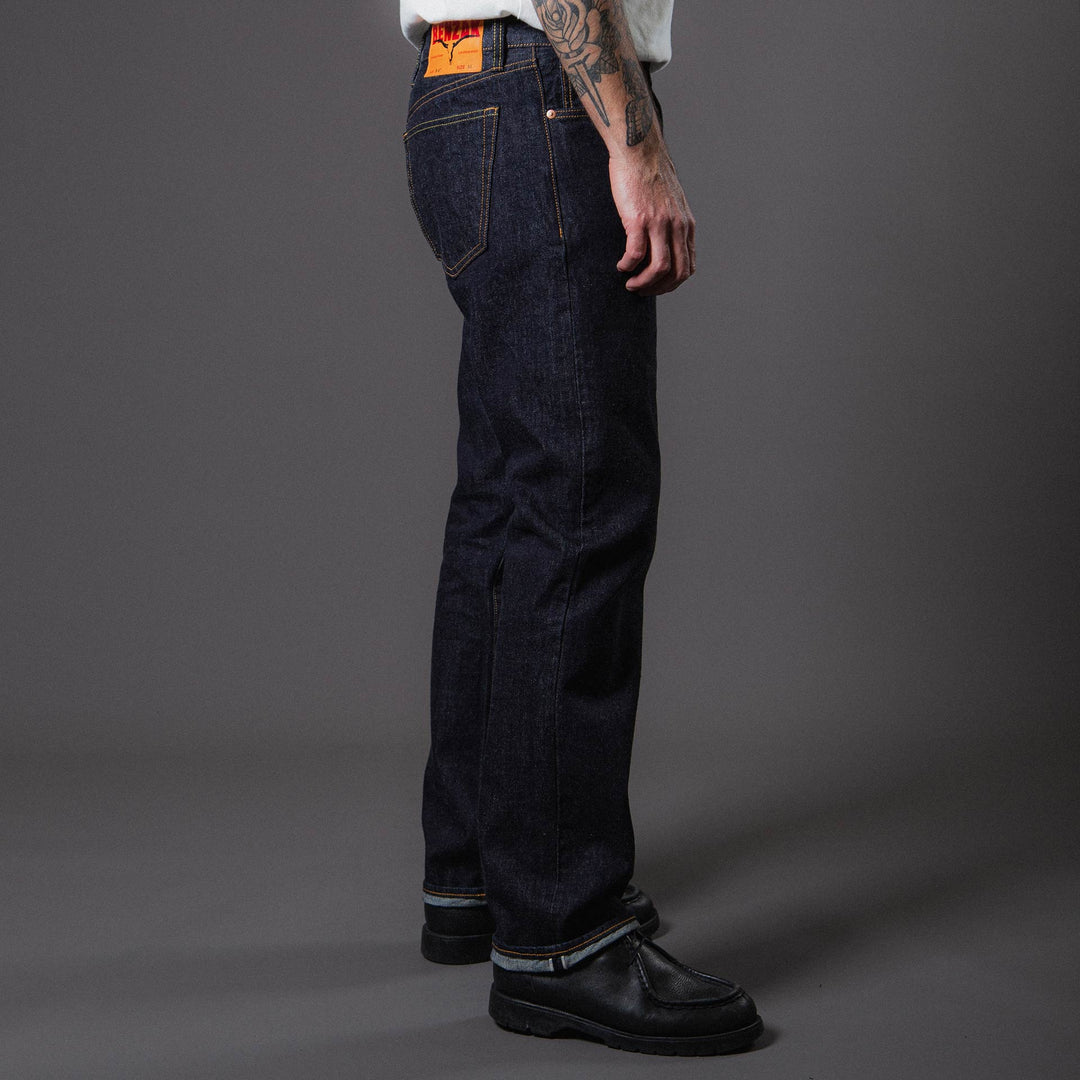 Benzak's B-07 is a straight wide fit with a high rise