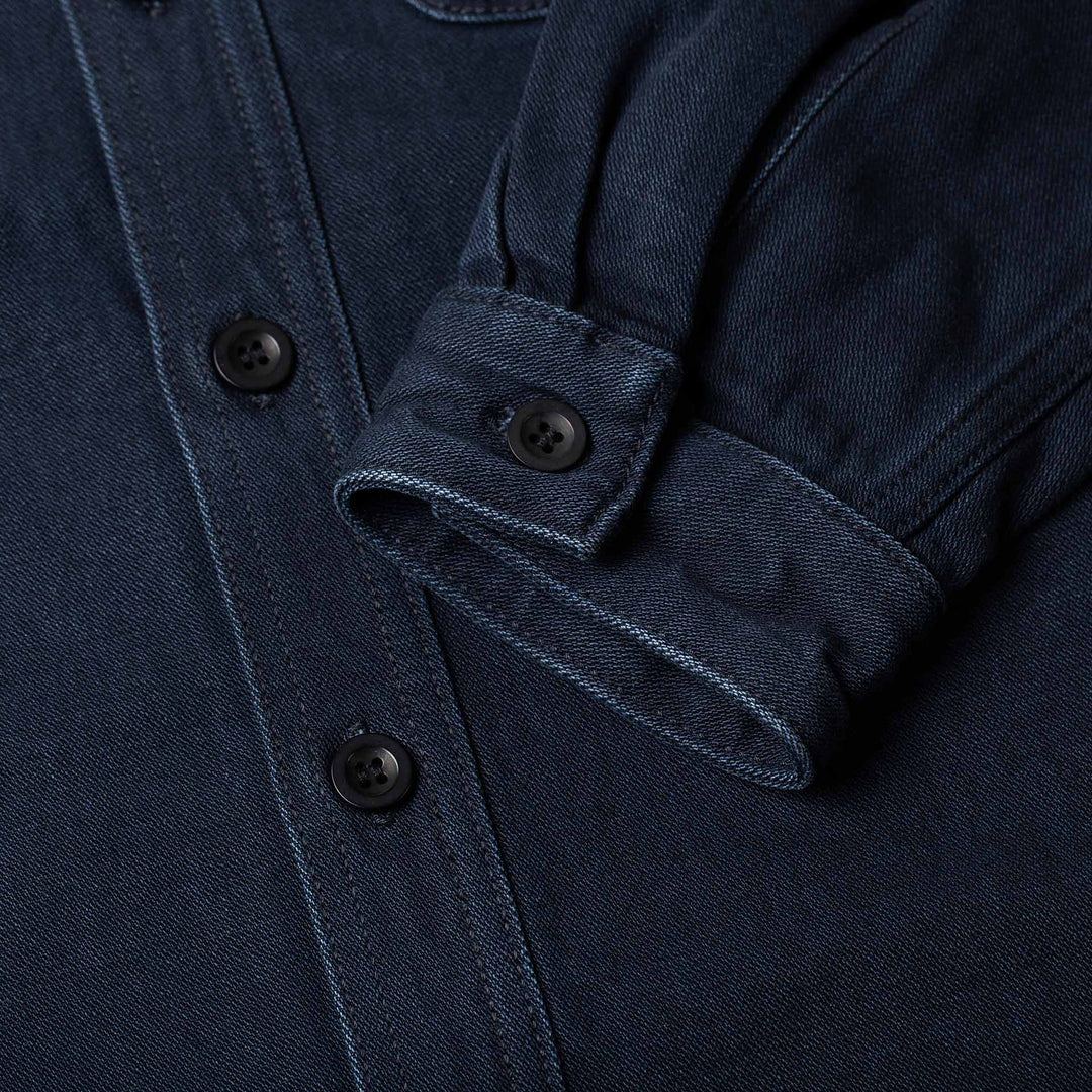 BWS-04 Scout Overshirt - 13oz Stay Blue x Black Modal BT