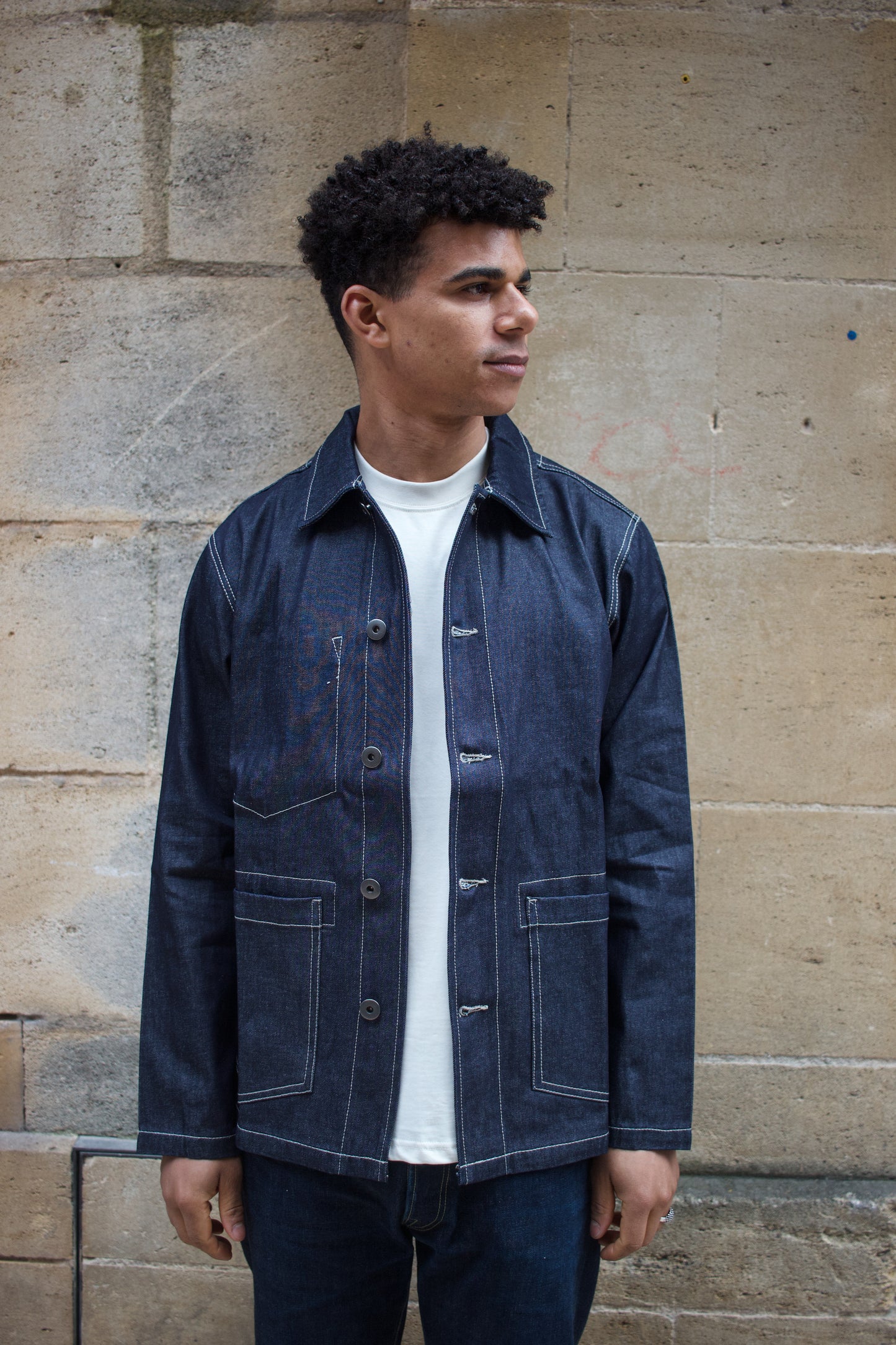 Denim Jacket V Pocket - Raw