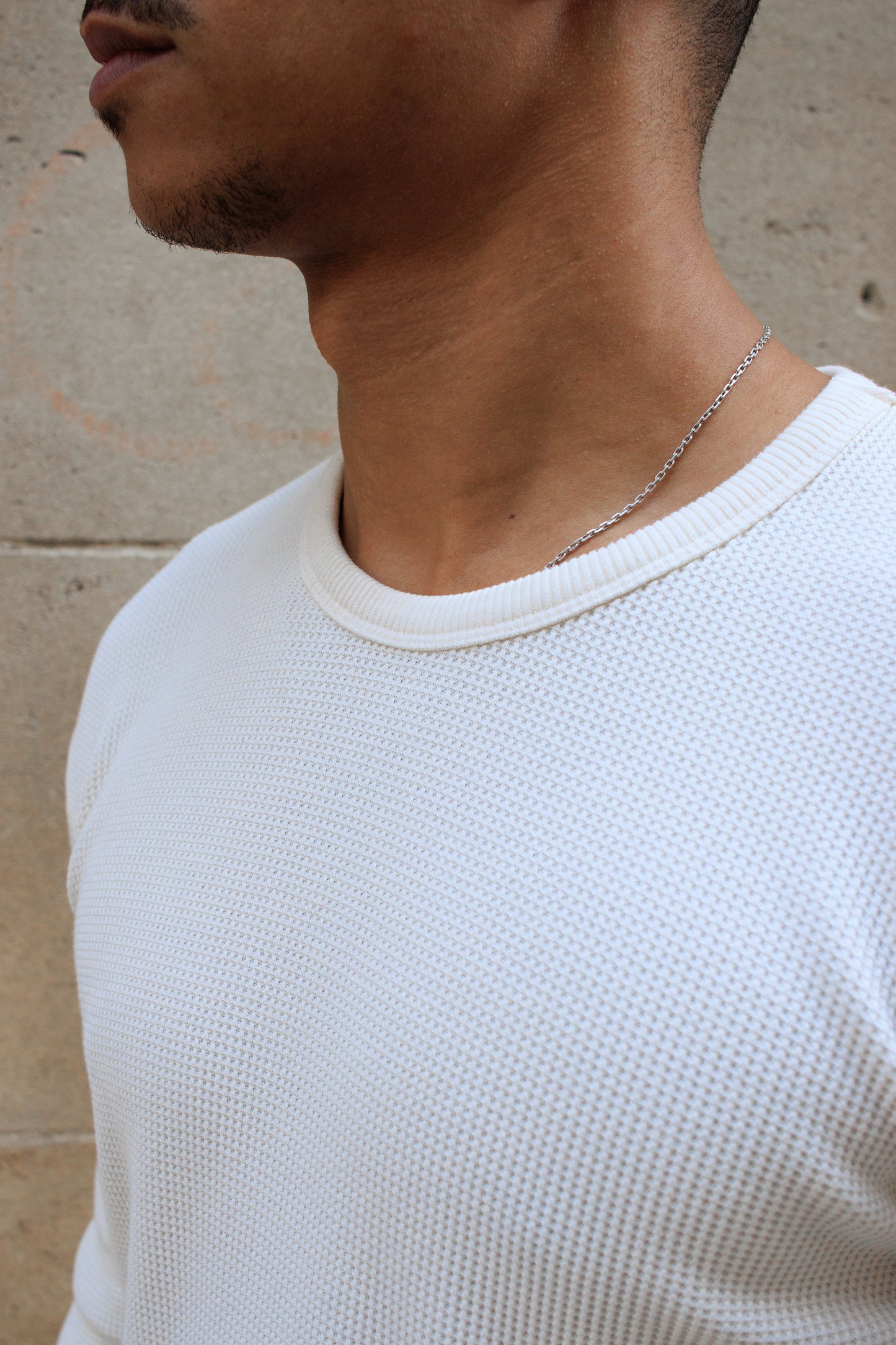 Waffle Thermal Jersey - Off White